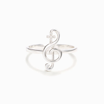 Raise A Hallelujah Clef Cross Ring