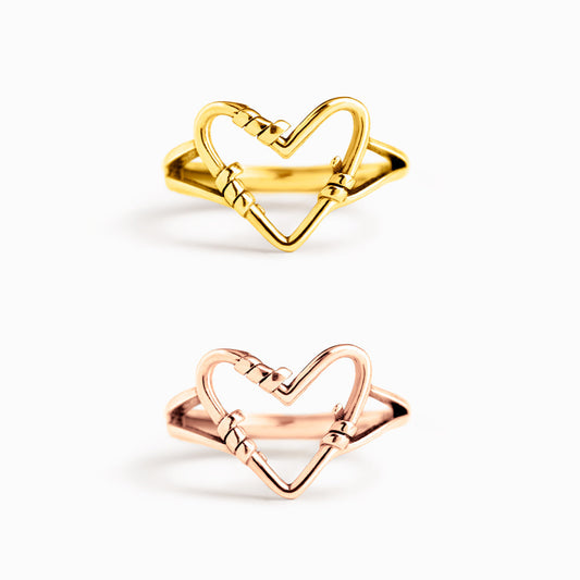 Sterling Silver Heart Wire Ring
