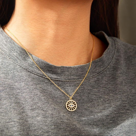 You Are My Sunshine Evil Eye Necklace