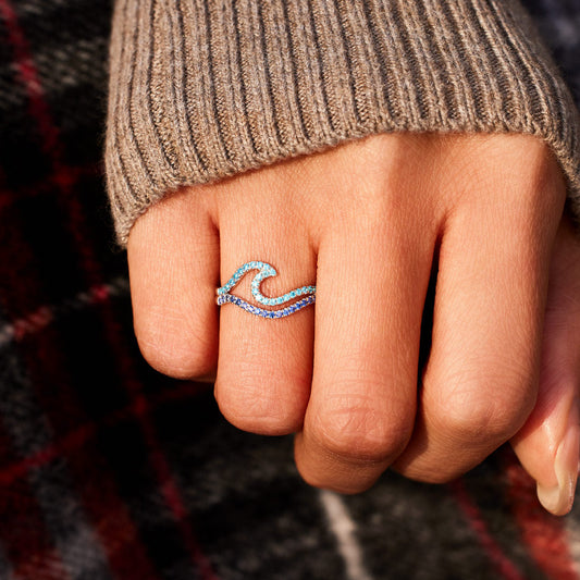 Be Salty Stay Lit Double Wave Ring