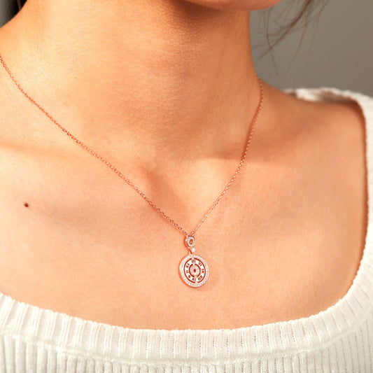 Lucky Charm Roman Numerals Necklace