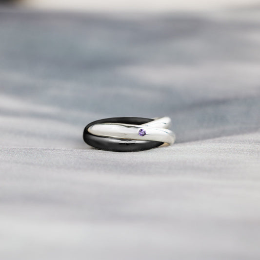 Best Friend, Girlfriend, True Love Black Trinity Ring