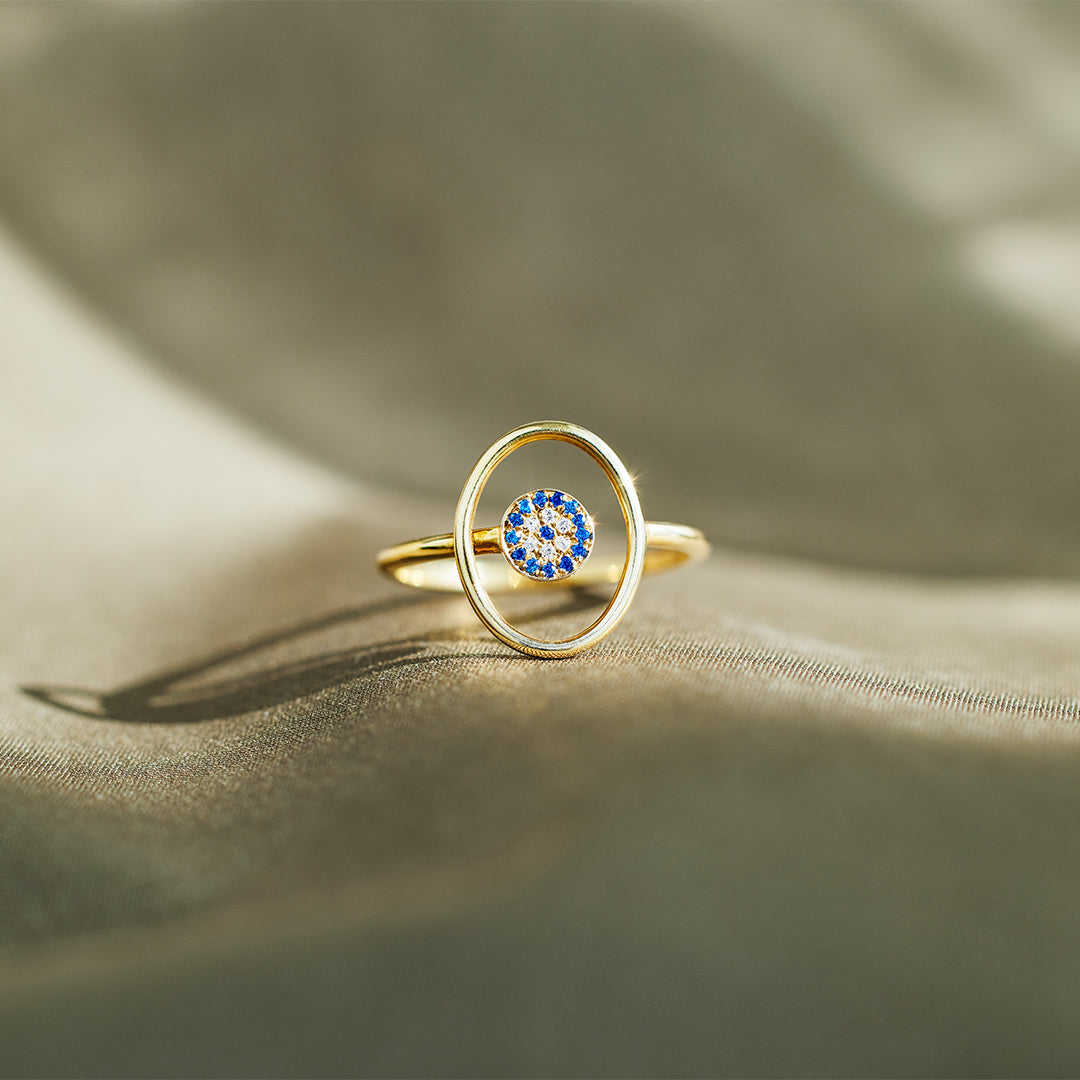 Concentric Evil Eye Ring