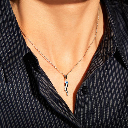 Evil Eye Cornicello Necklace