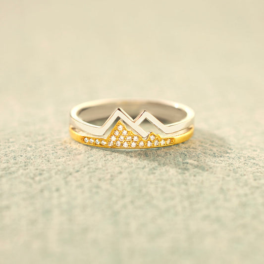 Be Unshakable Two Tone Mountain Ring