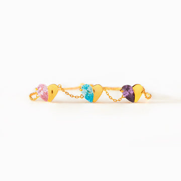 Mama's Valentines 1-6 Teardrop Birthstone Heart Bracelet