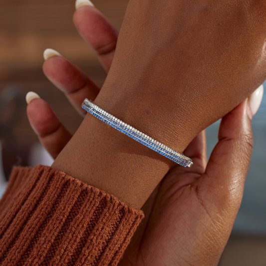 You Picked The Wrong Bich Gradient Blue Mantra Bangle