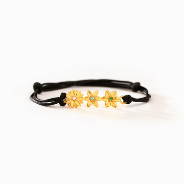 Mama's Valentines 1-8 Three Dimensional Birth Flowers Leather Bracelet