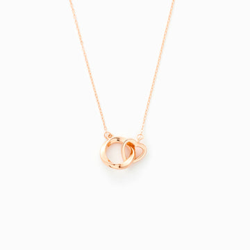 Mother-Daughter Bond Interlocking Mobiüs Heart Necklace
