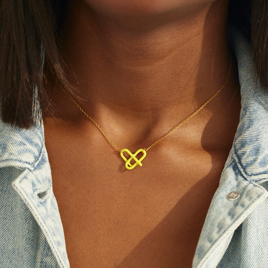 Our Friendship Paperclip Heart Necklace