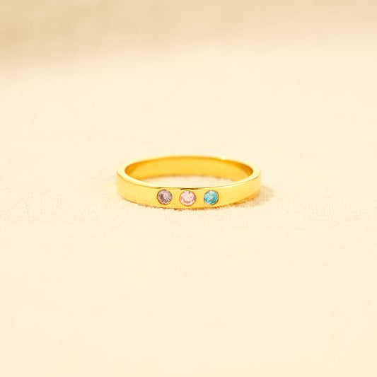 1-7 Birthstones Ring Band