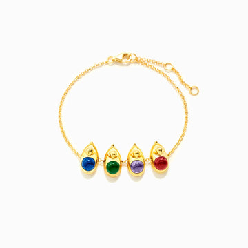 Nana's Favorite Peeps 1-8 Little Chicken Birthstone Bracelet