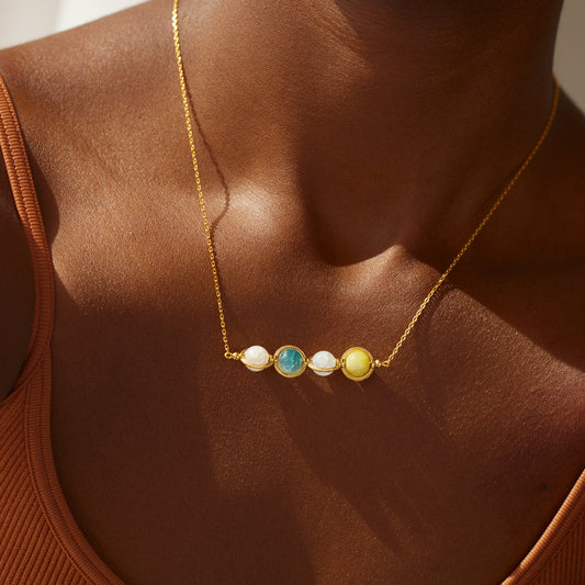 1-6 Birthstones Galaxy Necklace