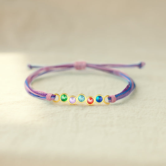 1-6 Crystal Birthstones Bracelet