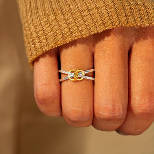 Linked Together Interlocking Promise Ring