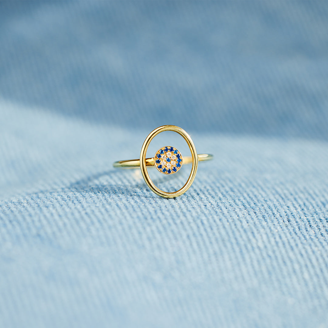 Concentric Evil Eye Ring