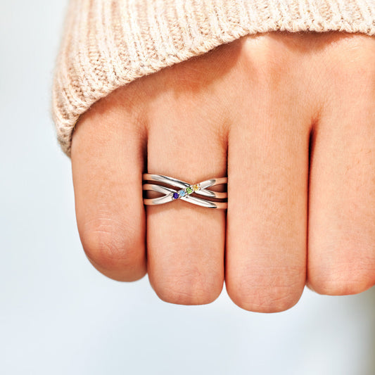 1-6 Birthstones Infinity Ring