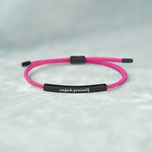Unfck Yourself Hot Pink Tube Bracelet