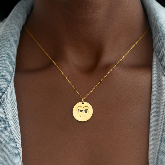I Love Me Duo-Disc Heart Necklace
