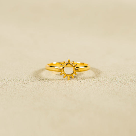 Light Your Rainy Days Golden Sun Ring