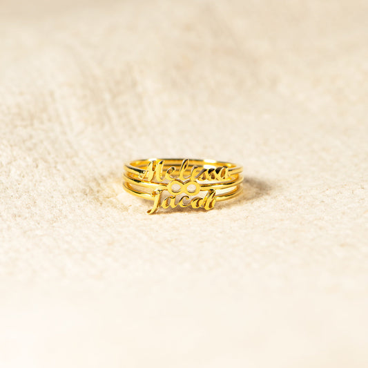 Double Name Infinity Ring