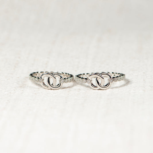 Part Of Each Other Matching Pavé Interlocking Ring
