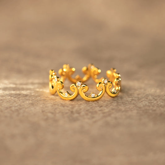 Remember Who You Are Wavy Crown Ring