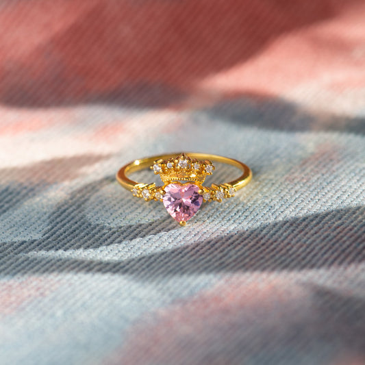 Courage Dear Heart Crown Ring