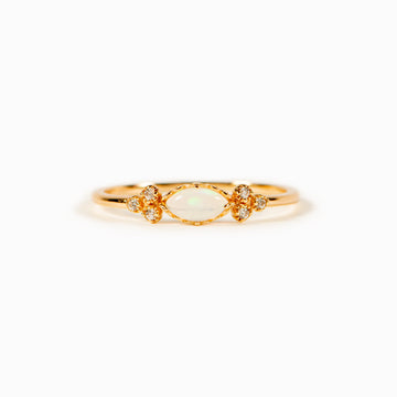 The Purest Love Matching Oval Cut Opal Ring
