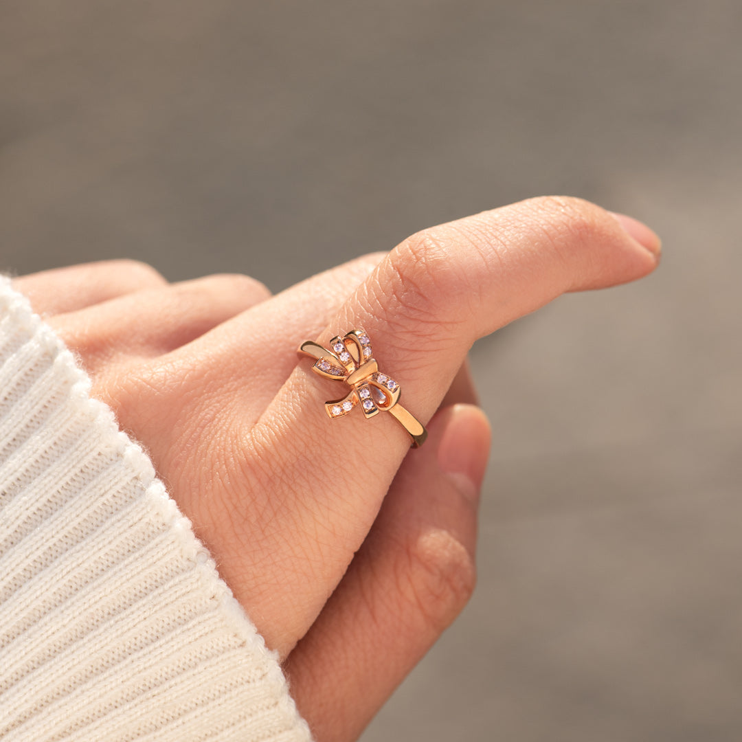 Pavé Double Bow Ring
