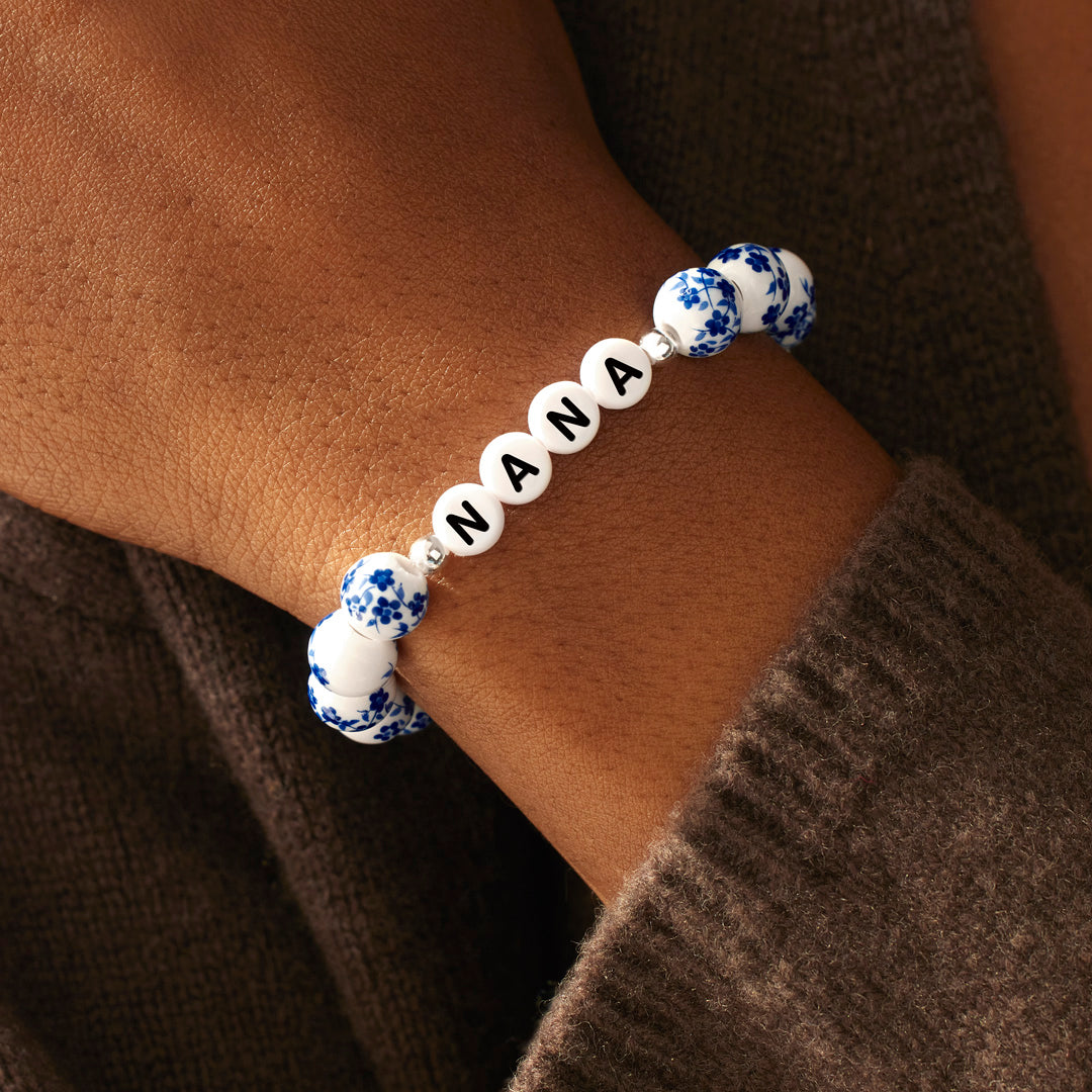 Nana Blue Floral Porcelain Bracelet