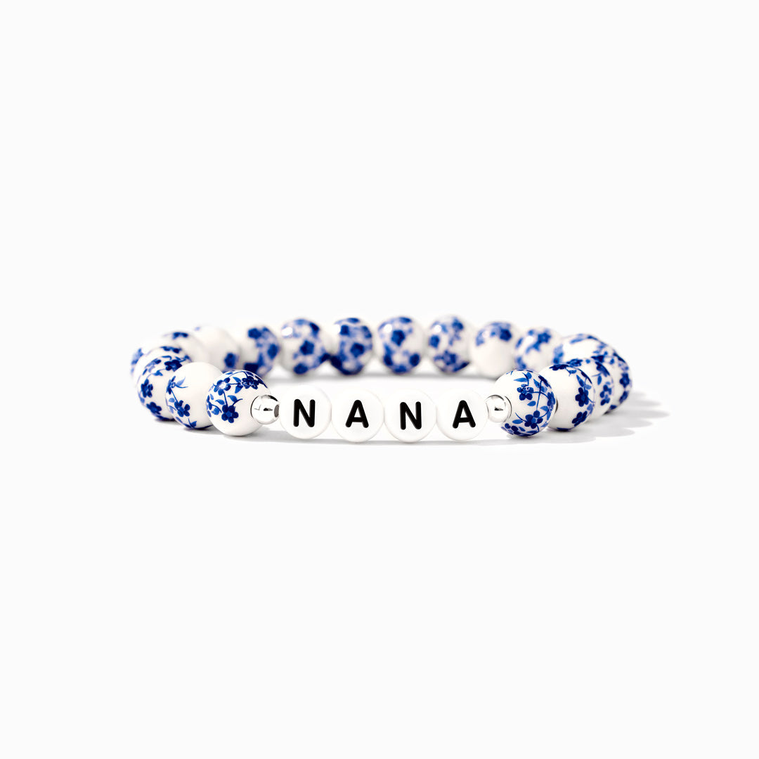Nana Blue Floral Porcelain Bracelet