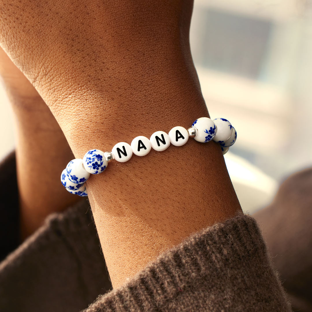 Nana Blue Floral Porcelain Bracelet