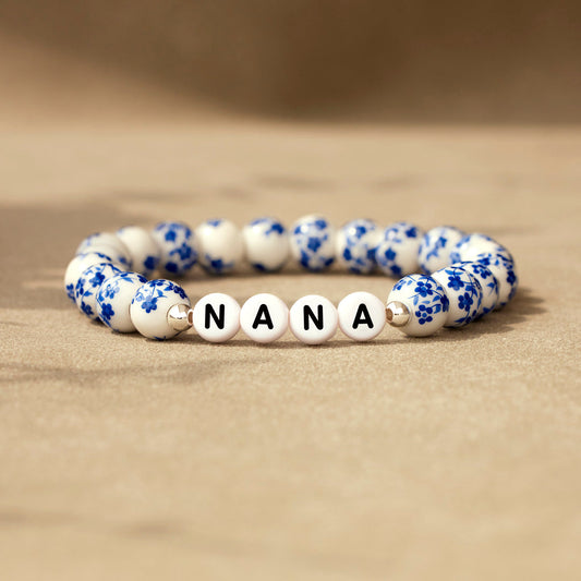 Nana Blue Floral Porcelain Bracelet