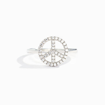 A Little Hippie A Little Hood Peace Sign Ring