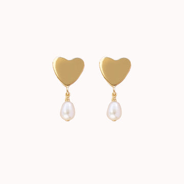 Vintage Heart Stud Earrings
