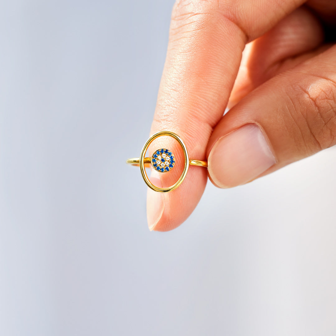 Concentric Evil Eye Ring