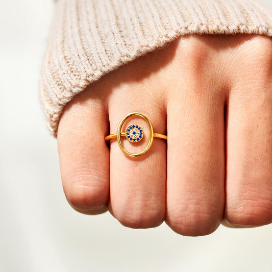 Concentric Evil Eye Ring
