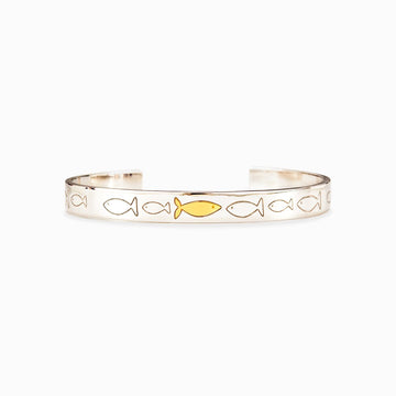 Swimming Against The Current Fish Bangle
