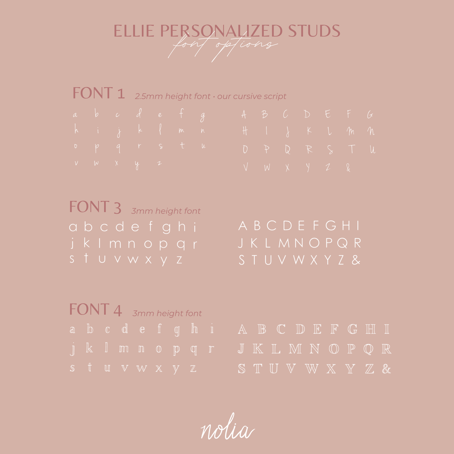 Ellie Personalized Stud Earrings