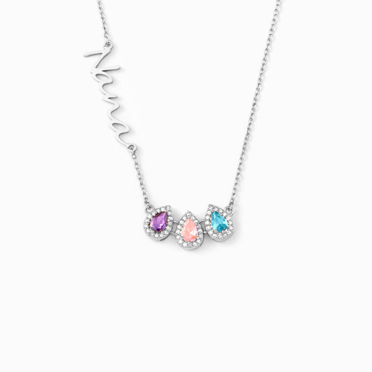 Tears Of Joy 1-14 Teardrop Birthstone Mama/Nana Necklace