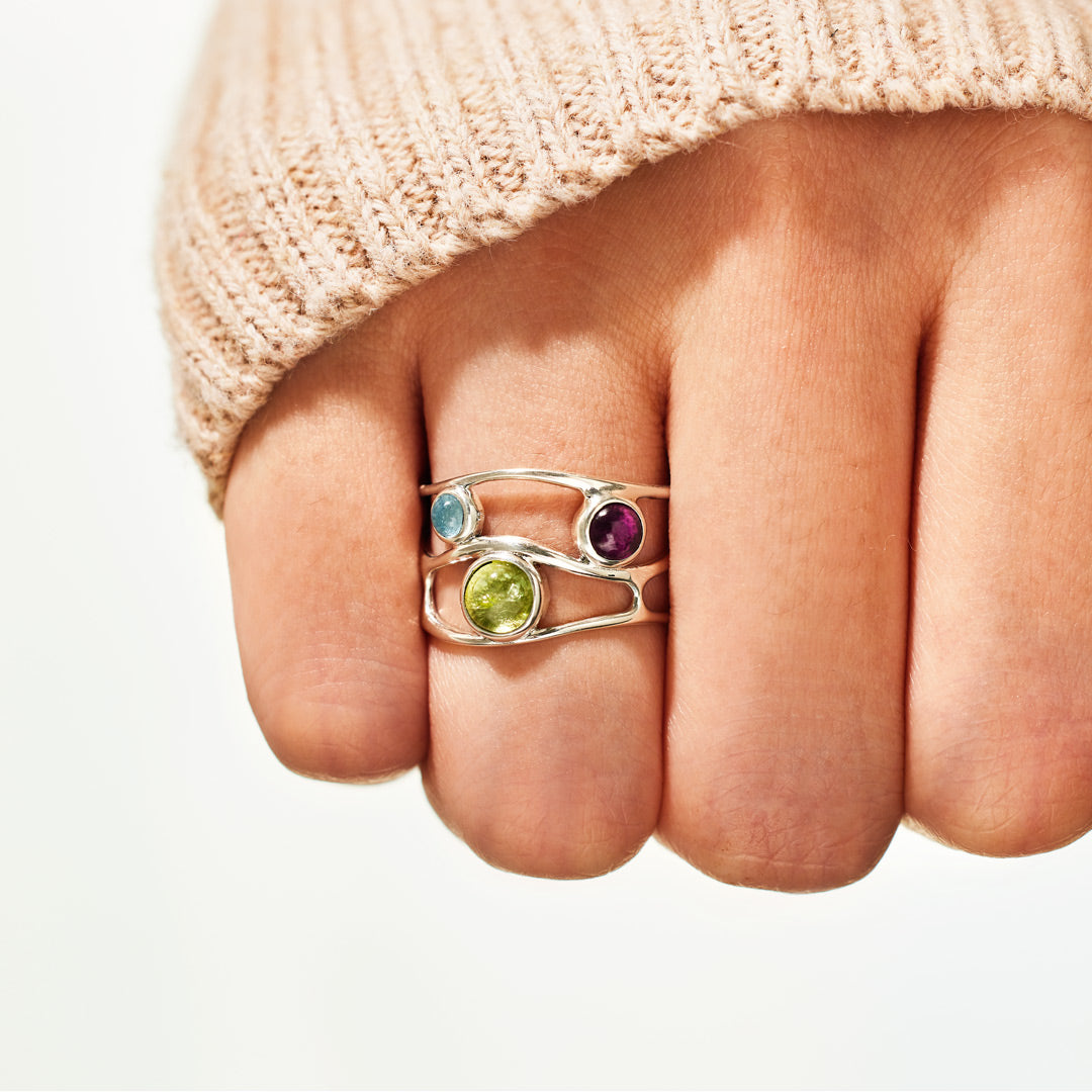 Triple Stone Cocktail Ring