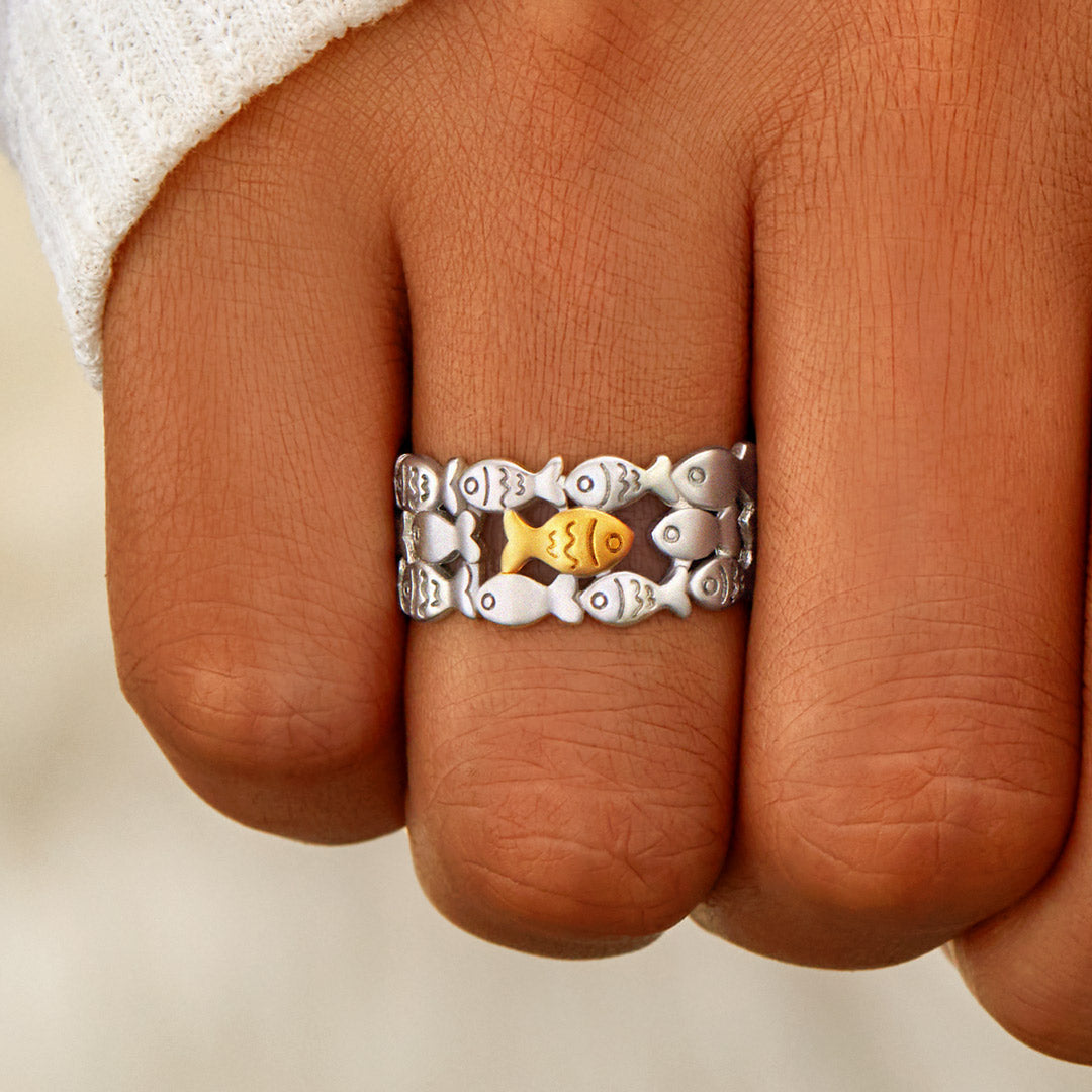 Swimming Against The Current Ring