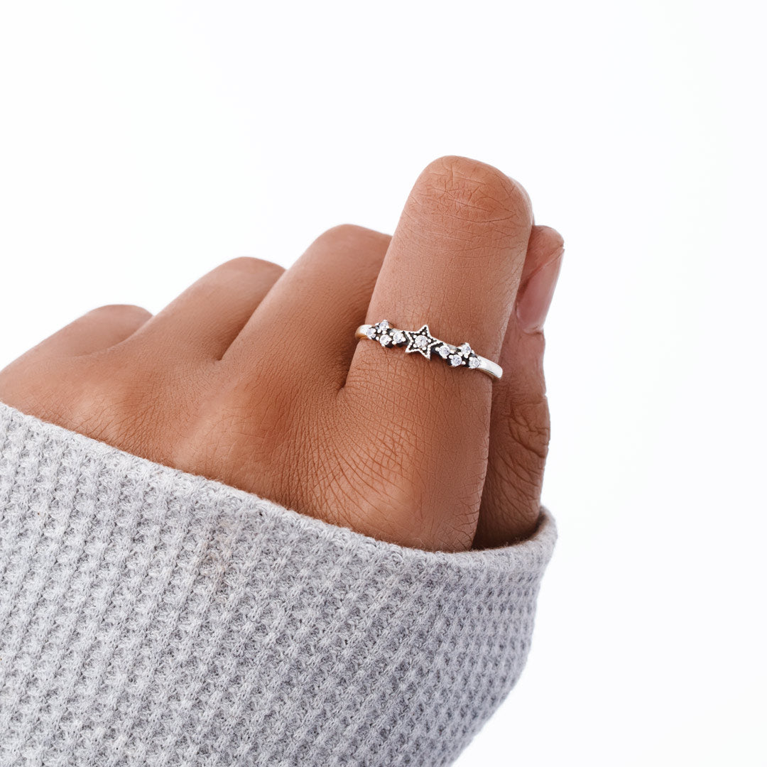 Personalized You Were Born To Shine Stars Ring