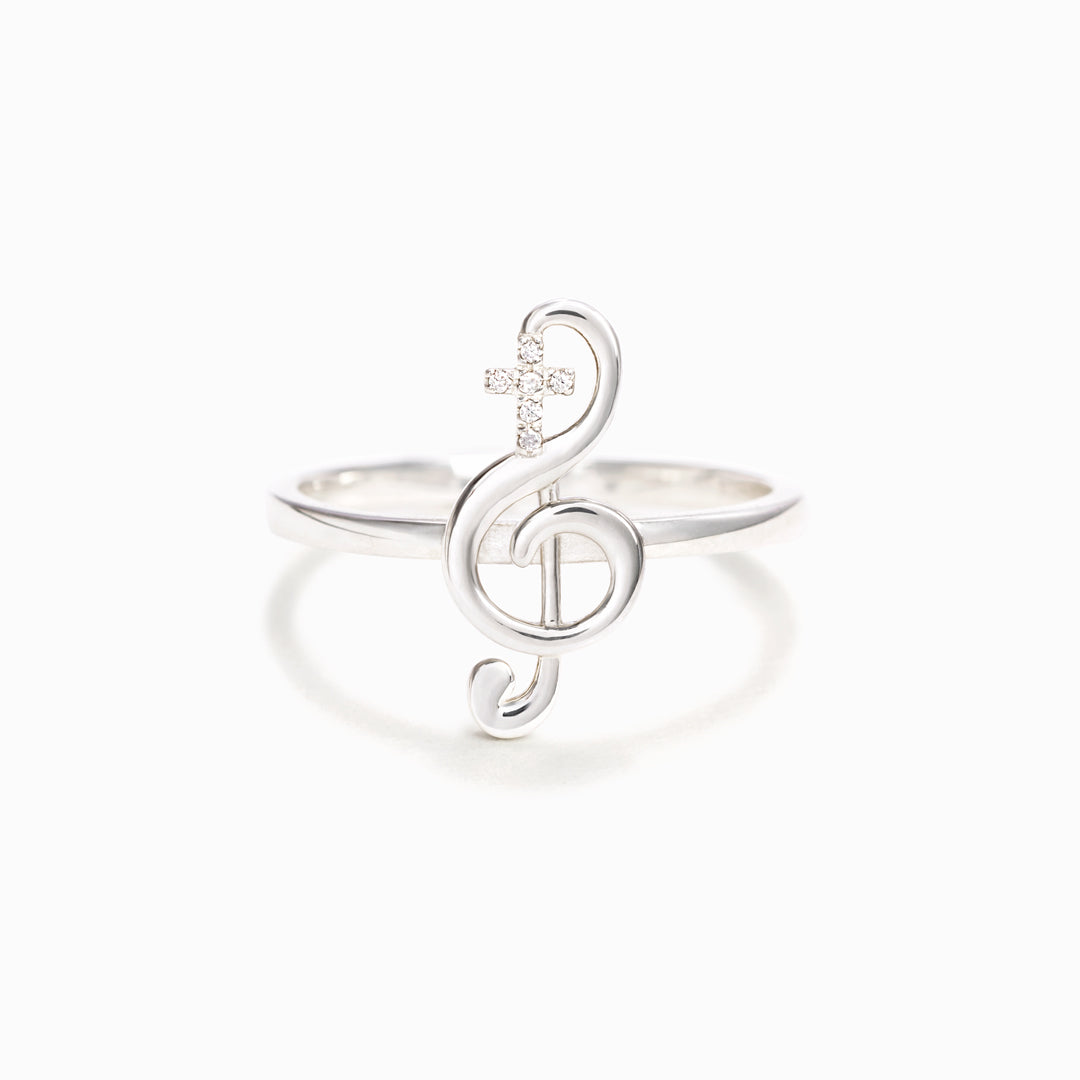 Raise A Hallelujah Clef Cross Ring
