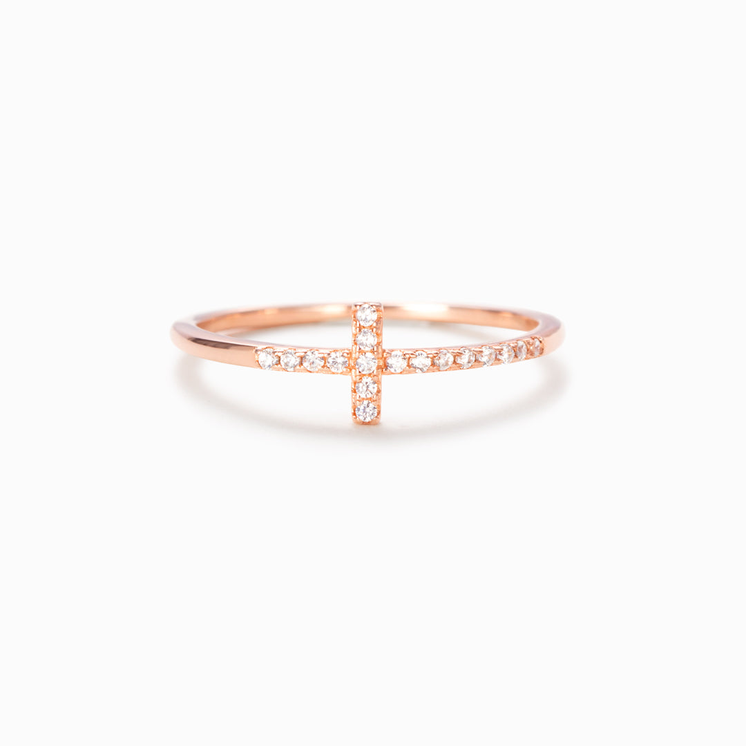 Pray Through It Christianity Cross Ring