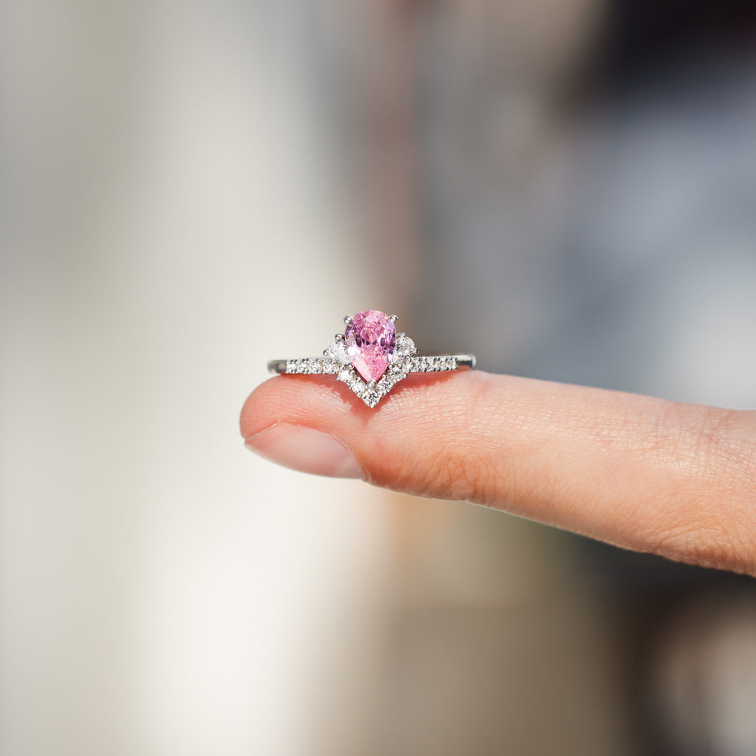 Past Present Future Teardrop Trilogy Ring