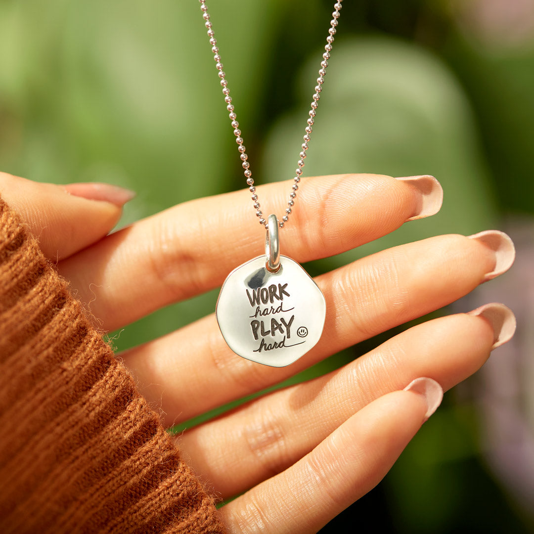 Work Hard Play Hard Necklace