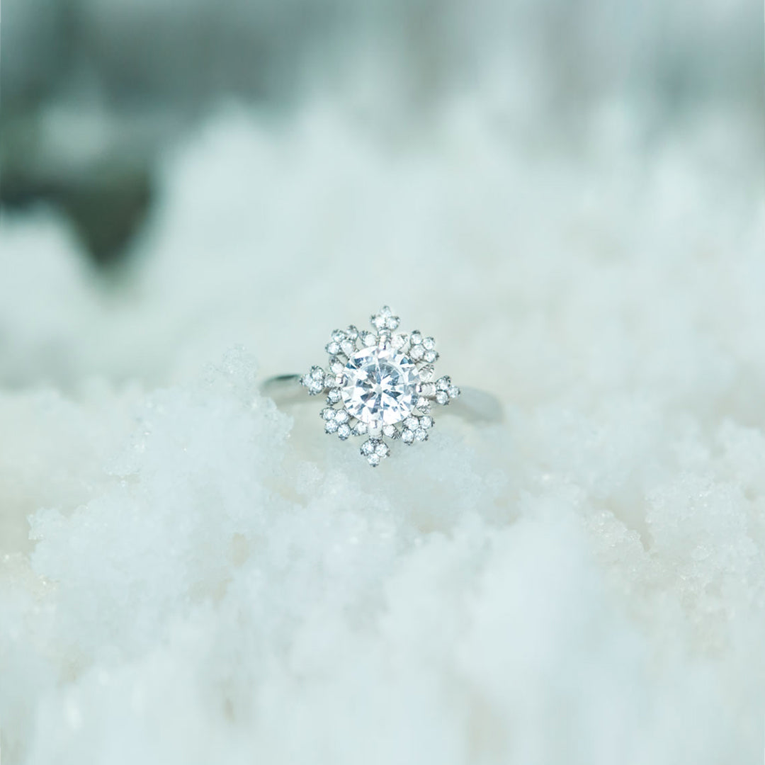Be Stronger Than The Blizzard Snowflake Ring