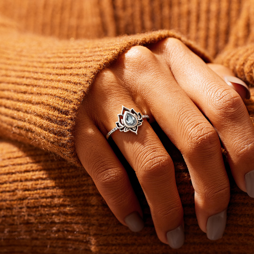 Grow & Believe Lotus Ring